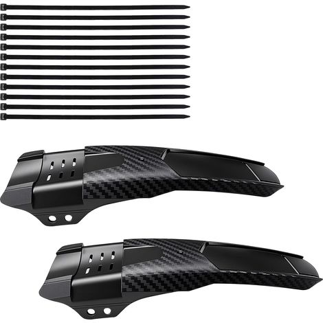 Garde-boue de Vélo VTT Vélo de Route Pack de 2 Protections Anti-Éclaboussures Réglables Universelles avec Attaches de Câble (1/5)