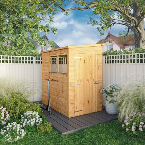 Waltons 6 x 4 Premium Wooden Shed Shiplap Pent Tongue and Groove with Windows 6ft x 4ft (1/5)