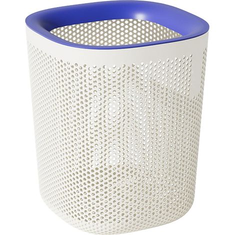 Plastic Trash Can, Large Capacity, Lightweight, for Use (White) (1/5)