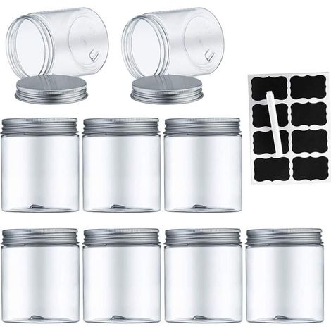 9-teiliges Set aus Kunststoffdosen, Aufbewahrungsdosen, Kunststoffbehältern für Trockenlebensmittel und Schleim, BPA-frei, Bastelbehälter (250 ml) (1/4)