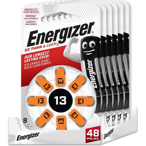 Pack de 48 pilas de audífono de zinc aire tamaño 13 (1/5)