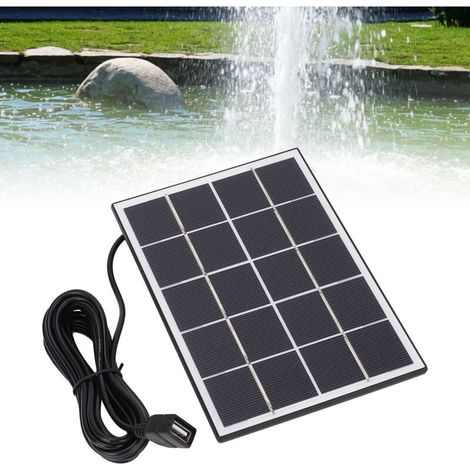 Kit pompa acqua con pannello solare da 4W 5V, pompa acqua per fontana solare facile da assemblare per giardino esterno (1/4)