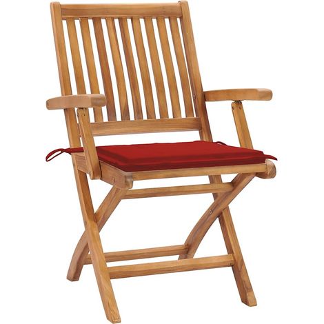 Maison Exclusive - Klappstühle mit Kissen, 4-teilig, Massivholz T (1/5)