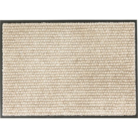 Paillasson d'intérieur - Tapis anti-salissures 67 x 100 cm Points beige (1/3)
