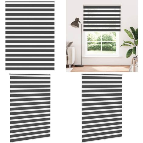 vidaXL Zebrarollo Schwarz 165x200 cm Stoffbreite 160,9 cm Polyester (1/5)