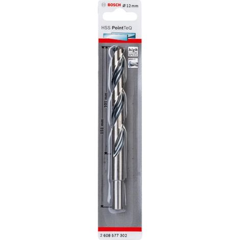 Bosch HSS PointTeQ Metallbohrer DIN338, Ausführung: 12,0mm, 1er VE, 2608577302