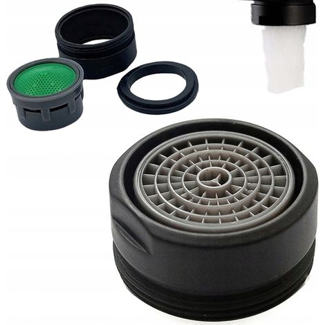 Tapa aireadora de grifo ahorradora de agua EKO 24 mm negra (1/5)