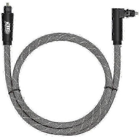 Câble optique à 90° pour son numérique 5.1 SPDIF, fibre optique audio Toslink, 1 m (1/5)