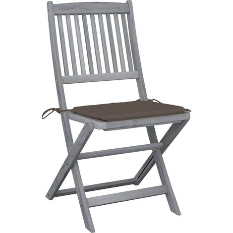 Maison Exclusive - Klappbare Gartenstühle 6 Stk. mit Sitzkissen M