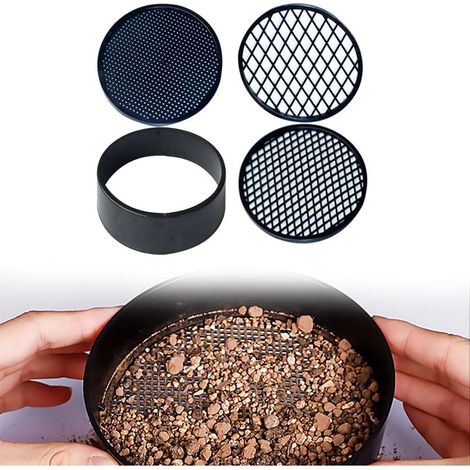 Tamis de jardin réglable 4-en-1 – Filtre sable, compost, terre – Maille réglable 11 cm – Plastique durable, ergonomique (1/5)