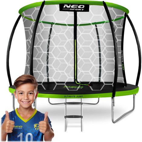 Neo-Sport 8ft/252cm profiliertes Gartentrampolin mit Innennetz
