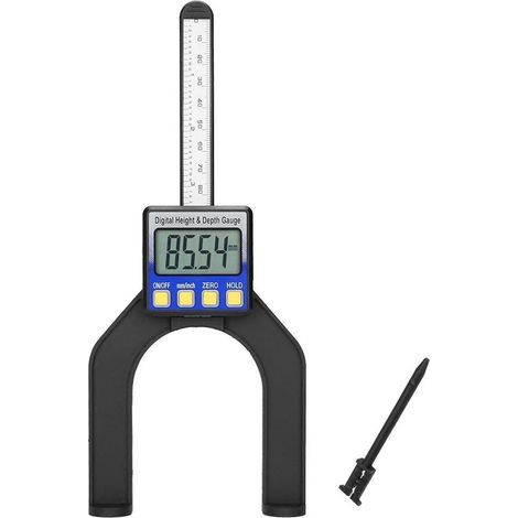 Jauge de profondeur numérique - Règle de mesure de profondeur de scie à table 0-80 mm (1/5)