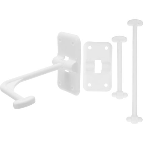 Loquet de porte en plastique blanc style T pour caravane ou camping (1/5)