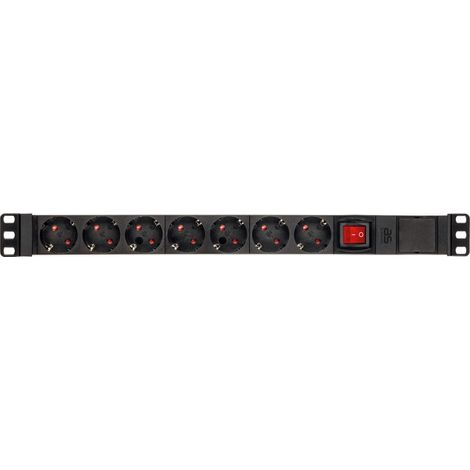 7-fach Winkel Steckdosenleiste 230V für 19" Netzwerkschrank IP20