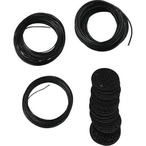 Kit de fil pour bonsaï avec filet pour pot de fleurs, fil de cuivre pour la formation des bonsaïs, 20 filets en plastique. (1/5)