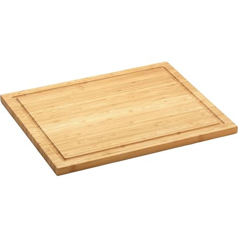 PLANCHE À DÉCOUPER EN BAMBOU DE TAILLE MOYENNE AVEC RAINURE POUR RECUEILLIR LES LIQUIDES (1/3)