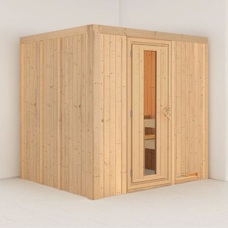 Sauna Traditionnel Daria 4-6 Places Poêle 3.6kW Epicéa 68mm