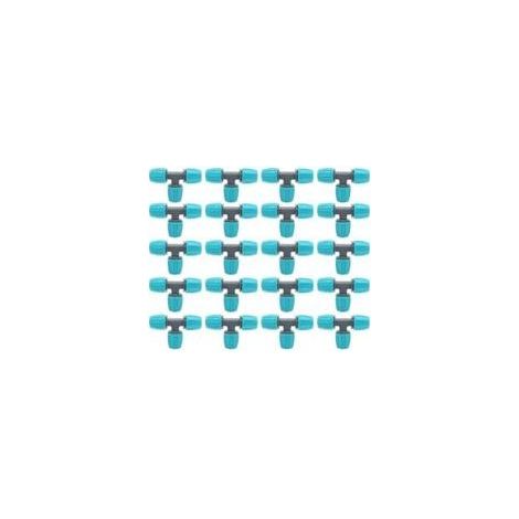 Raccordi a T barbuti 16mm – Confezione da 20 connettori per irrigazione a goccia – Tenuta rinforzata – Installazione facile senza attrezzi - 20pz (1/5)