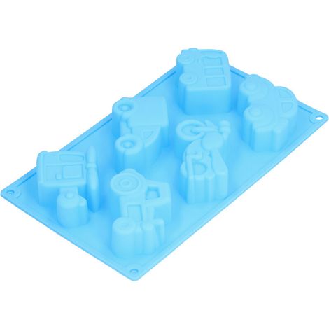 Moule à gâteau en silicone à motif de véhicule original (6 grilles) - Outils de pâtisserie et de cuisine pour la maison (Moule voiture) (1/5)