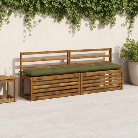 vidaXL Cojín de banco VIANEN 100% Poliéster Verde oliva (1/5)