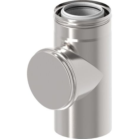 BRÖTJE Pièce de traversée de visite murale K80 RDS VA, concentrique, DN 80/125, VA, 7810230