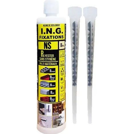Résine Beige 300ml Scellement Chimique Polyvalent Sans Styrène - Ing Fixation