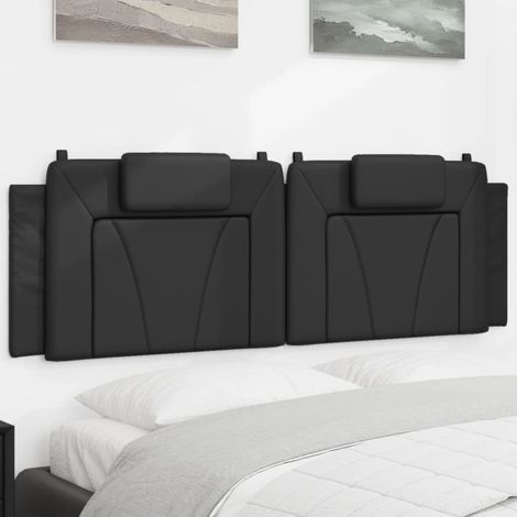 vidaXL Coussin de tête de lit Viana noir 160 cm similicuir (1/5)