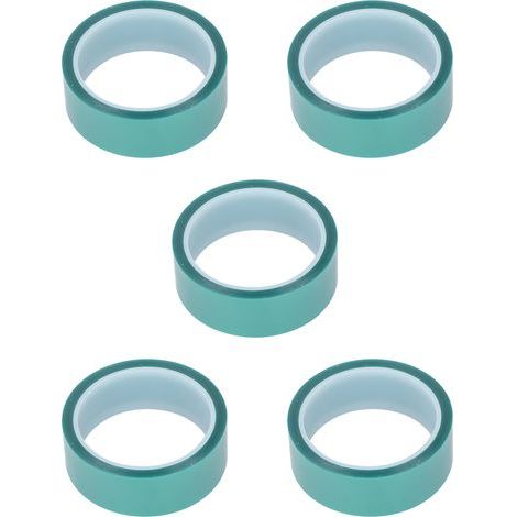 5 Stück Abdeckband, grün, 33 mm breit, 33 m lang, Spritzlackierschutz, PET-Hochtemperaturband (1/5)