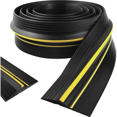 Garage Door Seal Bottom,Universal Draught Excluder Strip Rubber Threshold Strip,Heavy Duty Weather Stripping Door Threshold Strip for Insulation&Keeping Garage Clean&Dry (Black, 3m×88mm×12.5mm) (1/5)