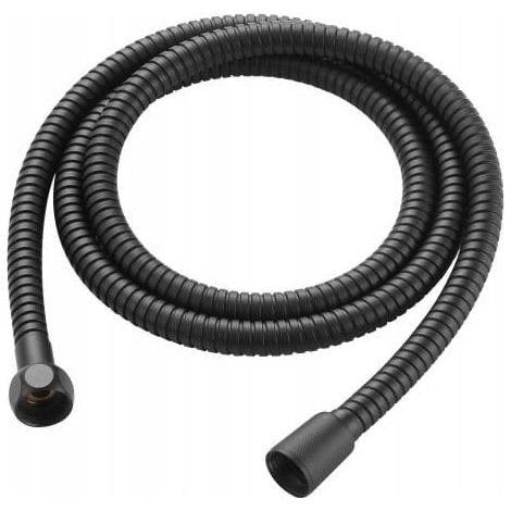 Manguera de ducha cónica negra de 120 cm para bañera o ducha.