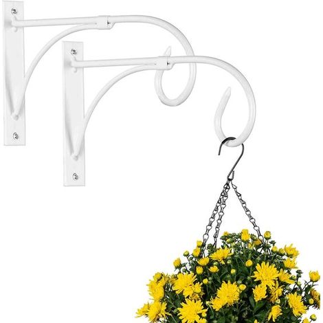 Pflanzenhaken – 2 Stück – 26,7 cm – Blumenhaken – Metall – Wandhaken – Pflanzenhänger – Wandhaken – Wandhaken für Pflanzen – Wandhaken für Hängekörbe (1/5)
