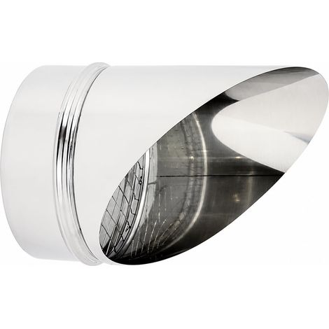 MAKA Comignolo a Becco con Rete, Terminale per Canna Fumaria Camino Stufa a Legna Pellet e Gas, Cappello Antipioggia con Rete Antivolatile Zincato 90-300 mm (1/5)