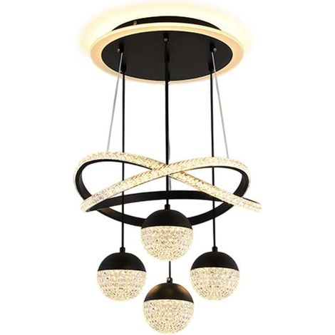 Yhmxh Décoration d'intérieur, Lampes LED, Lampe de bureau, Veilleuse, Luminaires modernes pour salle à manger, chambre, cage d'escalier, salon, luminaires pour seniors, lustre en fer forgé (1/5)