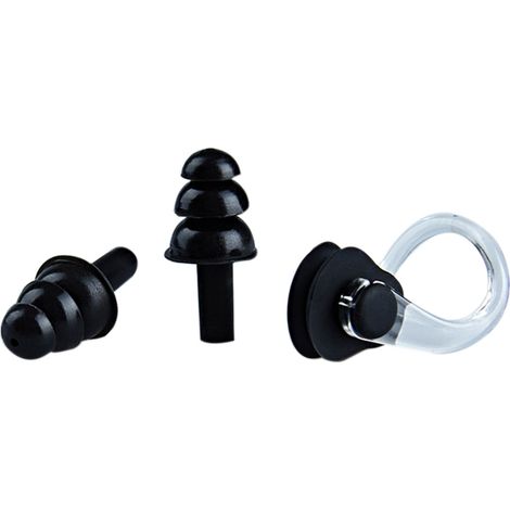 Bouchons d'oreilles et pince-nez étanches en silicone pour la natation - Ensemble de protection pour les oreilles et le nez (1/5)
