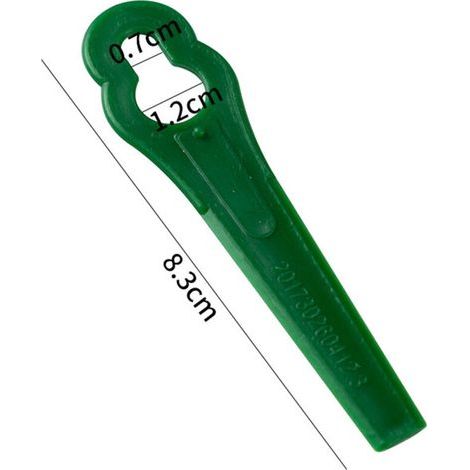 TAISHENGDA-100 lames en plastique pour coupe-bordures sans fil BG-CT 18 Li, RG-CT 18/1 Li, GE-CT 18 Li (vertes, grands trous 12 mm, petits trous 7 mm) (1/5)