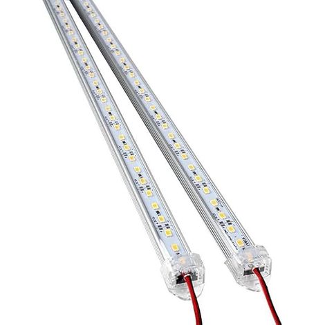 2 x Rigid Waterproof LED Strip 50 cm 14 W 36 Smd 5630 White Light 6000 K DC 12 V Aluminium Light Bar for Interior Exterior Car Decoration (1/5)