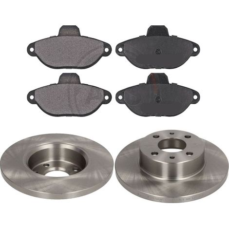 KIT FRENI ANTERIORI compatibile con FIAT SEICENTO / 600 (187) - DISCHI + PASTIGLIE OEM: FDB925, FDB925B, FDB749 / 15857 /SOSTITUZIONE DIRETTA/BASSA POLVERE/SILENZIOSO