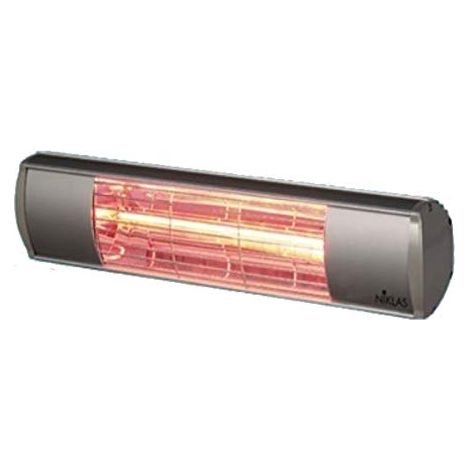 STUFA INFRAROSSI QUARZO NIKLAS ELIOS A MURO PARETE TERMOPATIO 2000W