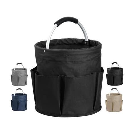 Sac à outils de jardin à poches multiples, panier de rangement pour pépinière, gris