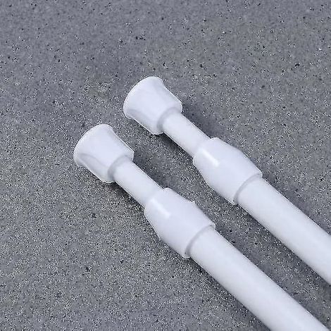 Mobilier et décoration de salle de bainBarre de rideau de douche télescopique, en métal avec ressort intérieur réglable 40–70 cm, blanche, lot de 2. (1/2)