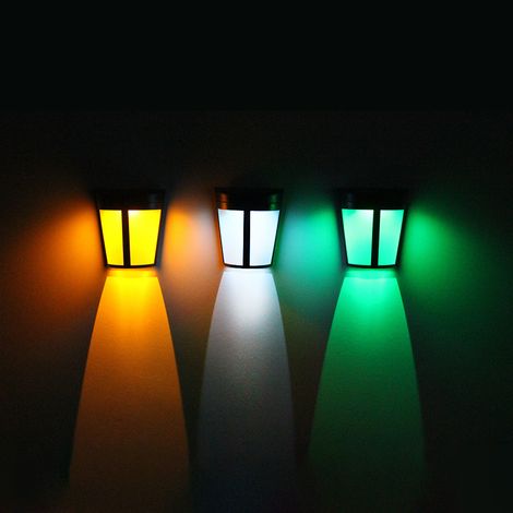 Solar-Nachtlicht mit 6 LEDs, Gartenlampe mit Lichtsensor, Solarenergiebetrieben, für Haus, Garten, Straße, Hof und Zaun (1/5)