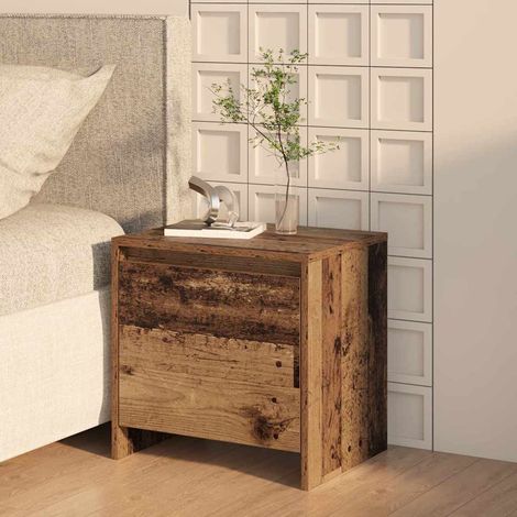 Bedside Cabinet Old Wood 45 x 34 x 44.5 cm Engineered Wood vidaXL