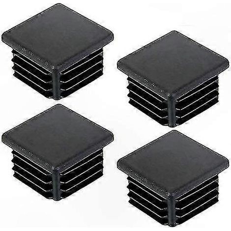 40 bouchons carrés en plastique de 40 x 40 mm, embouts nervurés pour tapis antidérapants et protection des tubes carrés (1/4)