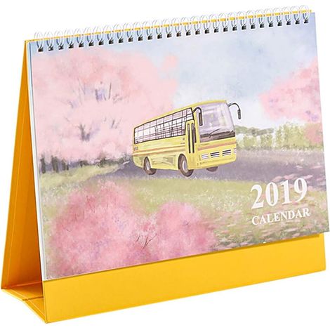 Klappbarer Tischkalender 2019, Tischplaner, Bürodekoration (1/5)