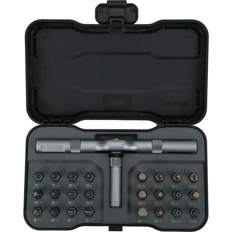 Tournevis à cliquet 24-en-1, embouts multifonctions, outil de réparation manuel pour bricolage, avec manche RS1, kit d'accessoires (1/5)