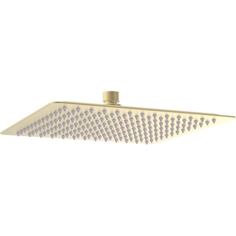 Signature React Ultraslim Square Shower Head 250mm x 250mm - Brushed Brass (1/2)