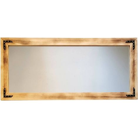 Espejo Verzuolo, Forma Rectangular, 3x50h cm Marrón Nogal