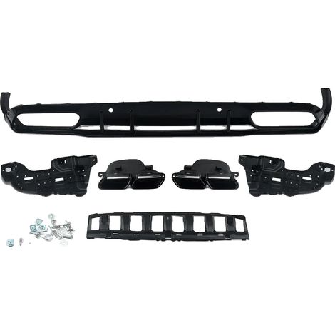 Diffusore posteriore, compatibile con i modelli AMG, include accessori per l'installazione, come mostrato (1/2)