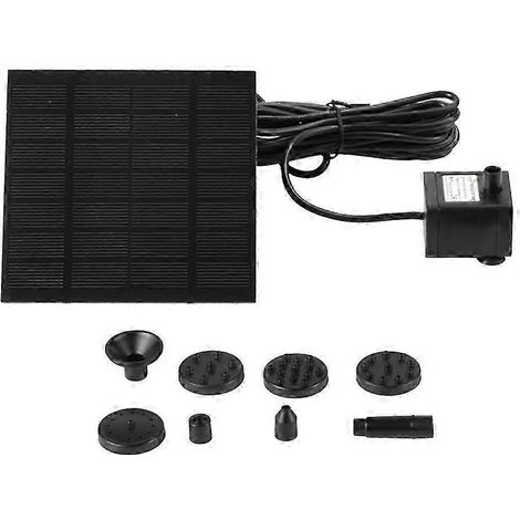 Pompe à eau solaire, pompe de fontaine à panneau solaire, arroseur de jardin pour bassin/étang, compatible avec bain d'oiseaux/bassin/jardin (1/5)