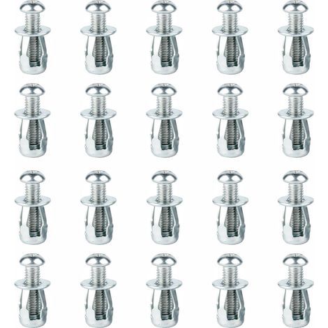 20 Pièces Écrous à Pétales de Vis d'Expansion, M6x25mm Chevilles de Mur Creux pour la Décoration de la Maison et les Fixations Sur les Cavités et les Murs en Plaques de Plâtre (1/5)